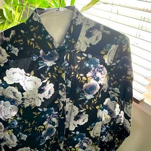 Floral print Mens button up